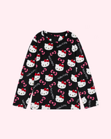 Hello Kitty Black Pajama Top