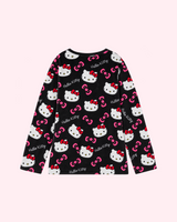 Hello Kitty Black Pajama Top