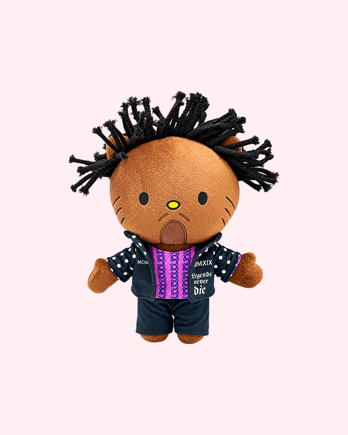 Juice Wrld x Hello Kitty Plush — Legends Never Die — front view