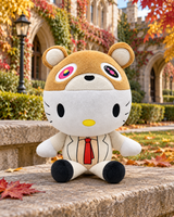 Kanye West x Hello Kitty Plush - Bear Costume - a sandstone campus bench - styled product scene
