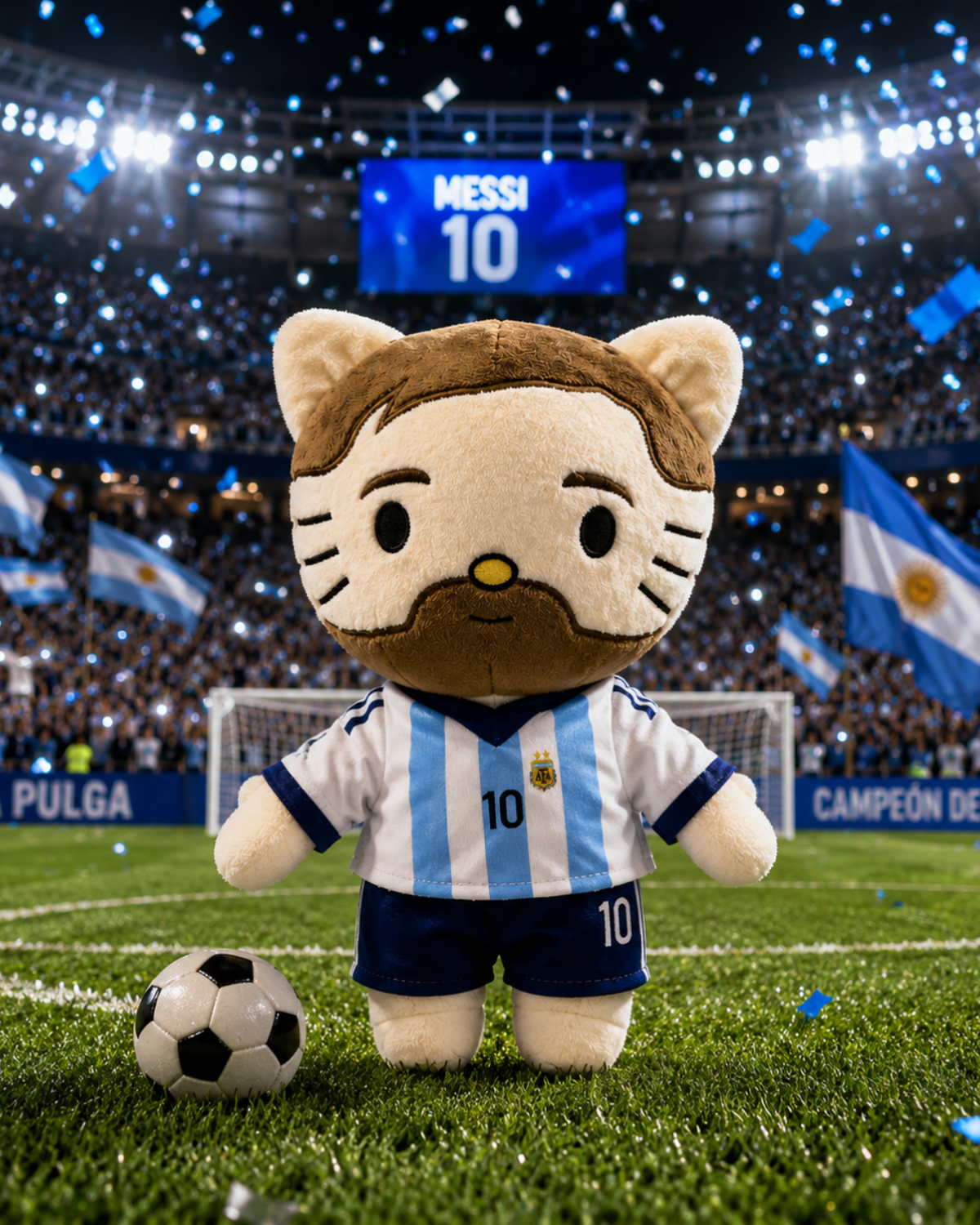 Lionel Messi x Hello Kitty Plush