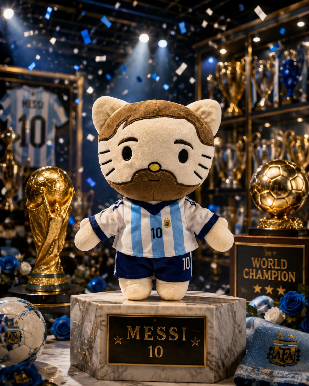 Lionel Messi x Hello Kitty Plush