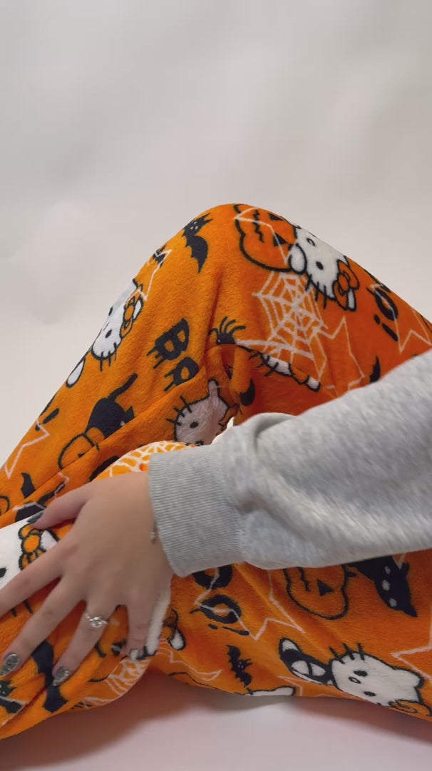 Hello Kitty Orange Halloween Pajama Pants