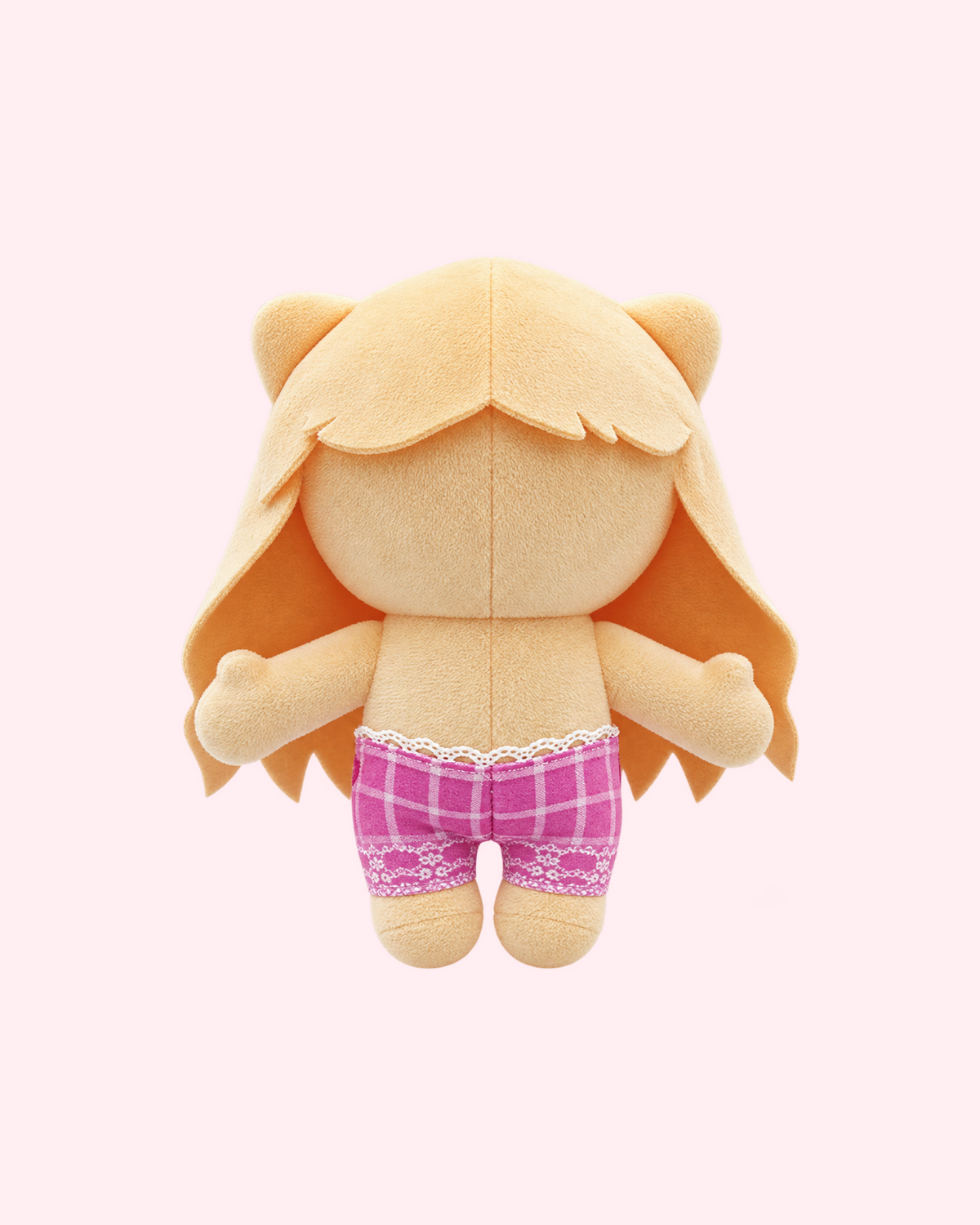 Sabrina Carpenter x Hello Kitty Plush — Pink Shorts — reconstructed rear view