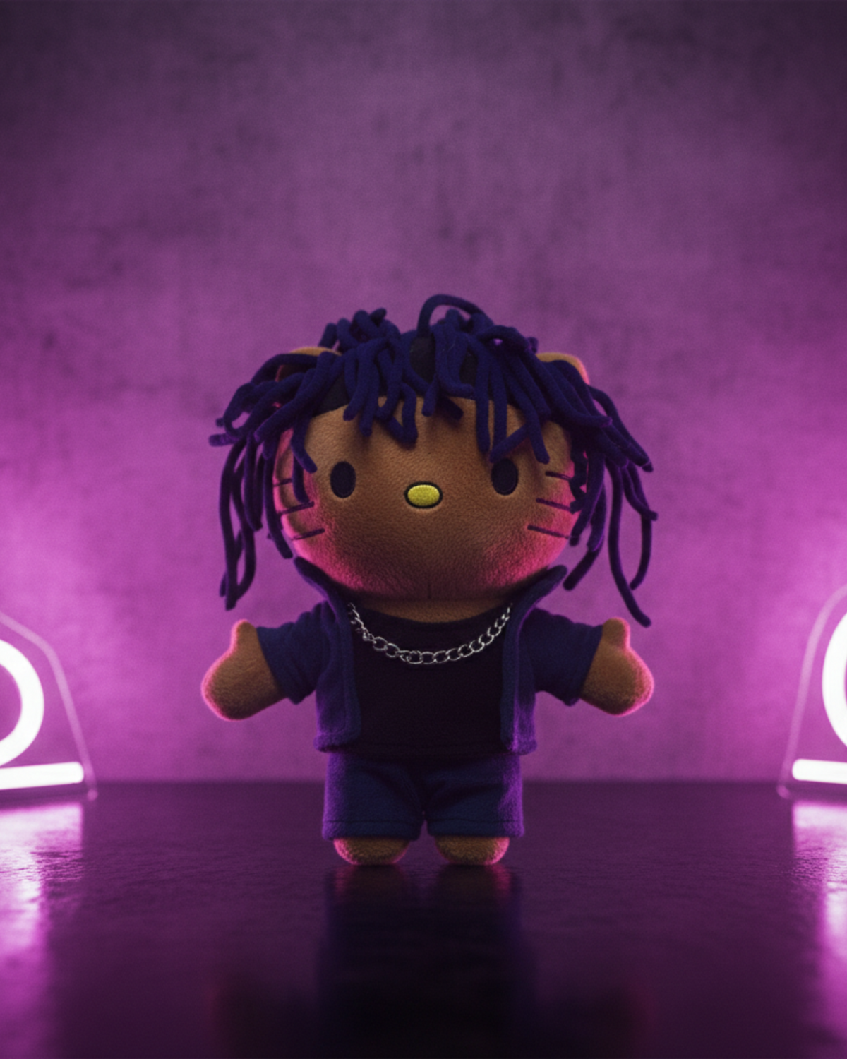 The Weeknd x Hello Kitty Plush — Blue Hair — styled scene 1