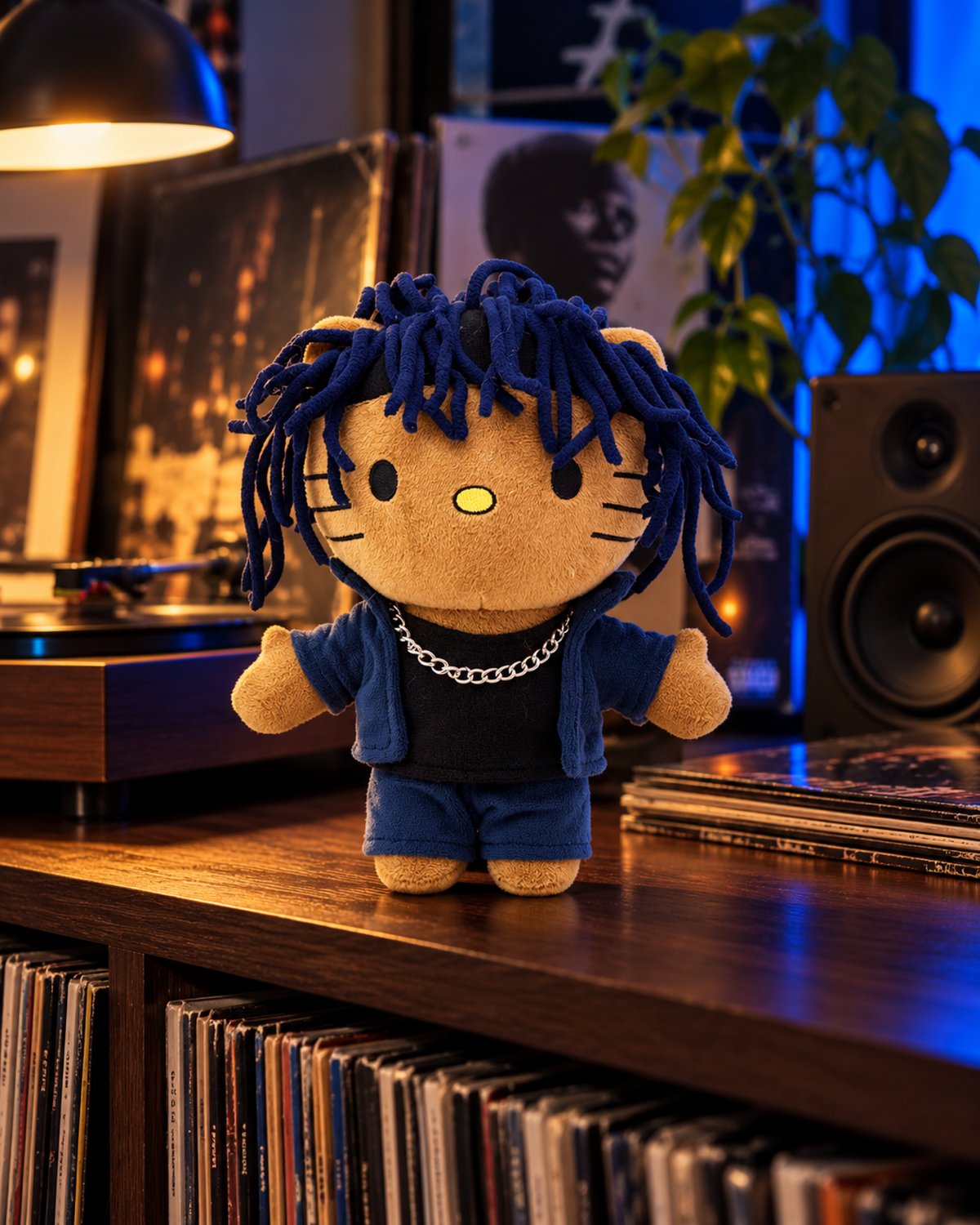 The Weeknd x Hello Kitty Plush — Blue Hair — styled scene 2